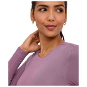 Body Falke Timeless in cotone girocollo - Magnolia Lilla