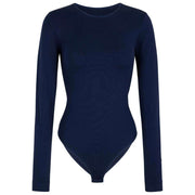 Body Falke Timeless in cotone con girocollo - Blu spazio