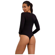 Body Falke Timeless in cotone girocollo - Nero
