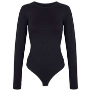 Body Falke Timeless in cotone girocollo - Nero
