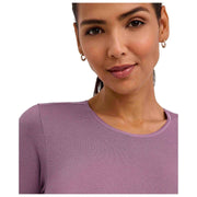 Body Falke Timeless in cotone girocollo - Magnolia lilla