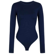 Body Falke Timeless in cotone girocollo - Blu spazio