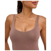Body slip in cotone Falke Timeless - Milkshake Brown
