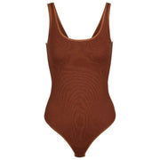 Body Falke Timeless in cotone con perizoma - visone marrone
