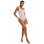Body Falke Timeless in cotone con perizoma - Bianco perla