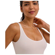 Body Falke Timeless in cotone con perizoma - Bianco perla