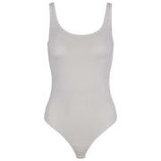 Body Falke Timeless in cotone con perizoma - Bianco perla