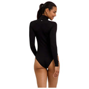 Body Falke Timeless in cotone con collo alto - Nero