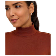 Body Falke Timeless in cotone con collo alto - visone marrone