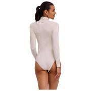 Body Falke Timeless in cotone con collo alto - Bianco perla