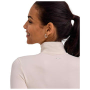 Body Falke Timeless in cotone con collo alto e perizoma - Bianco perla