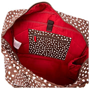 Borsa tote media in tela di cotone Roka Sloane - Macchia marrone
