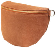 Borsa a tracolla grande in pelle scamosciata Elie Beaumont - Marrone chiaro