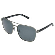 Foster Grant Double Bar Navigator Sunglasses - Gunmetal Grey/Black