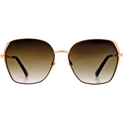Foster Grant Metal Detail Sunglasses - Rose Gold/Wine Red