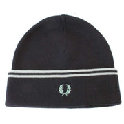 Fred Perry Twin Tipped Merino Wool Beanie - Navy/Silver Blue