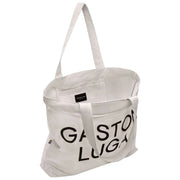 Gaston Luga Borsa tote in tela - Crema nuvola