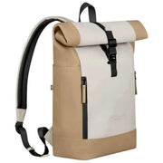 Gaston Luga Zaino Splash Rolltop da 14" - Marrone latte/Crema nuvola