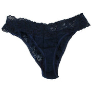 Hanky Panky Signature Lace - Confezione da 3 infradito a vita bassa - Rosa cipria/Marina/Blu celeste