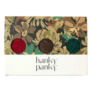 Hanky Panky Signature Lace 3 Pack Original Rise Thong - Cranberry Red/Brown/Ivy