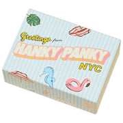 Hanky Panky Signature Lace Vita bassa Matchbox Perizoma in confezione da 3 - Blu parzialmente nuvoloso/Lavanda fredda/Corallo