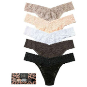 Hanky Panky Signature Lace Original Rise Confezione da 5 perizoma - Tortora/Dormi In Grigio/Grigio Nebbia/Crepuscolo