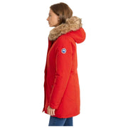 Helvetica Mountain Pioneers Giacca parka con cappuccio Lilli - Rossa/Naturale