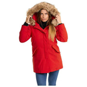 Helvetica Mountain Pioneers Giacca parka con cappuccio Lilli - Rossa/Naturale
