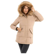 Helvetica Mountain Pioneers Giacca Parka con cappuccio Sarah - Talpa Beige