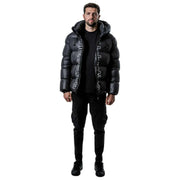 Helvetica Mountain Pioneers Piumino con cappuccio Silver 2 - Nero