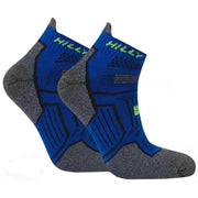 Hilly Twin Skin Socklets - Cobalt Blue/Grey Marl