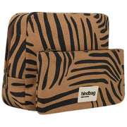 Borsa da toilette Hindbag Alix extra large - Cannella Zebra Marrone