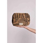 Borsa da toilette Hindbag Alix extra large - Cannella Zebra Marrone