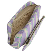 Borsa da toilette Hindbag Alix extra large - Verde/Righe Parma