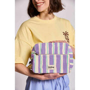 Borsa da toilette Hindbag Alix extra large - Verde/Righe Parma