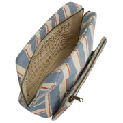 Borsa da toilette Hindbag Alix extra large - strisce arancioni/blu
