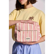 Borsa da toilette Hindbag Alix extra large - strisce rosa/rosse
