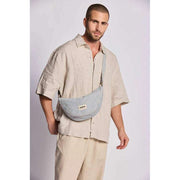 Borsa posteriore Andrea Half Moon Bag - Strisce blu