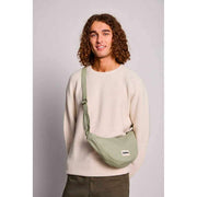 Borsa posteriore Andrea Half Moon Bag - Verde argilla
