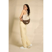 Borsa posteriore Andrea Half Moon Bag - Leopardo Cannella Marrone