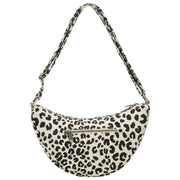 Borsa posteriore Andrea Half Moon Bag - Leopardo bianco sporco