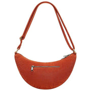 Borsa posteriore Andrea Half Moon Bag - Velluto mattone arancione