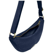 Borsa posteriore Andrea Half Moon Bag - Velluto blu navy