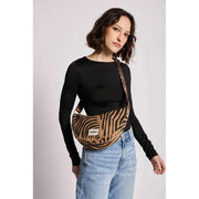 Borsa posteriore Andrea Half Moon Bag - Zebra Cannella Marrone