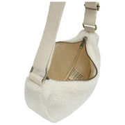 Borsa posteriore Andrea Teddy Half Moon Bag - Bianco artico