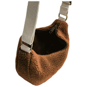 Borsa posteriore Andrea Teddy Half Moon Bag - Marrone