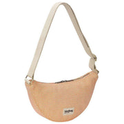 Borsa posteriore Andrea in tessuto a mezzaluna - Rosso corallo