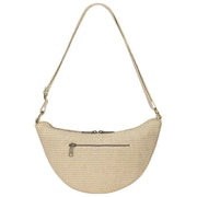 Borsa Hindbag Andrea intrecciata a mezzaluna - Beige nudo