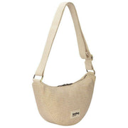 Borsa Hindbag Andrea intrecciata a mezzaluna - Beige nudo