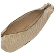 Borsa Hindbag Andrea intrecciata a mezzaluna - Beige nudo